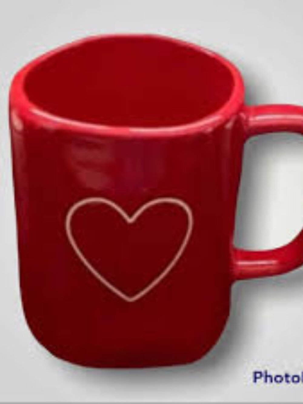 Rae Dunn Red Heart Ceramic Coffee Mug